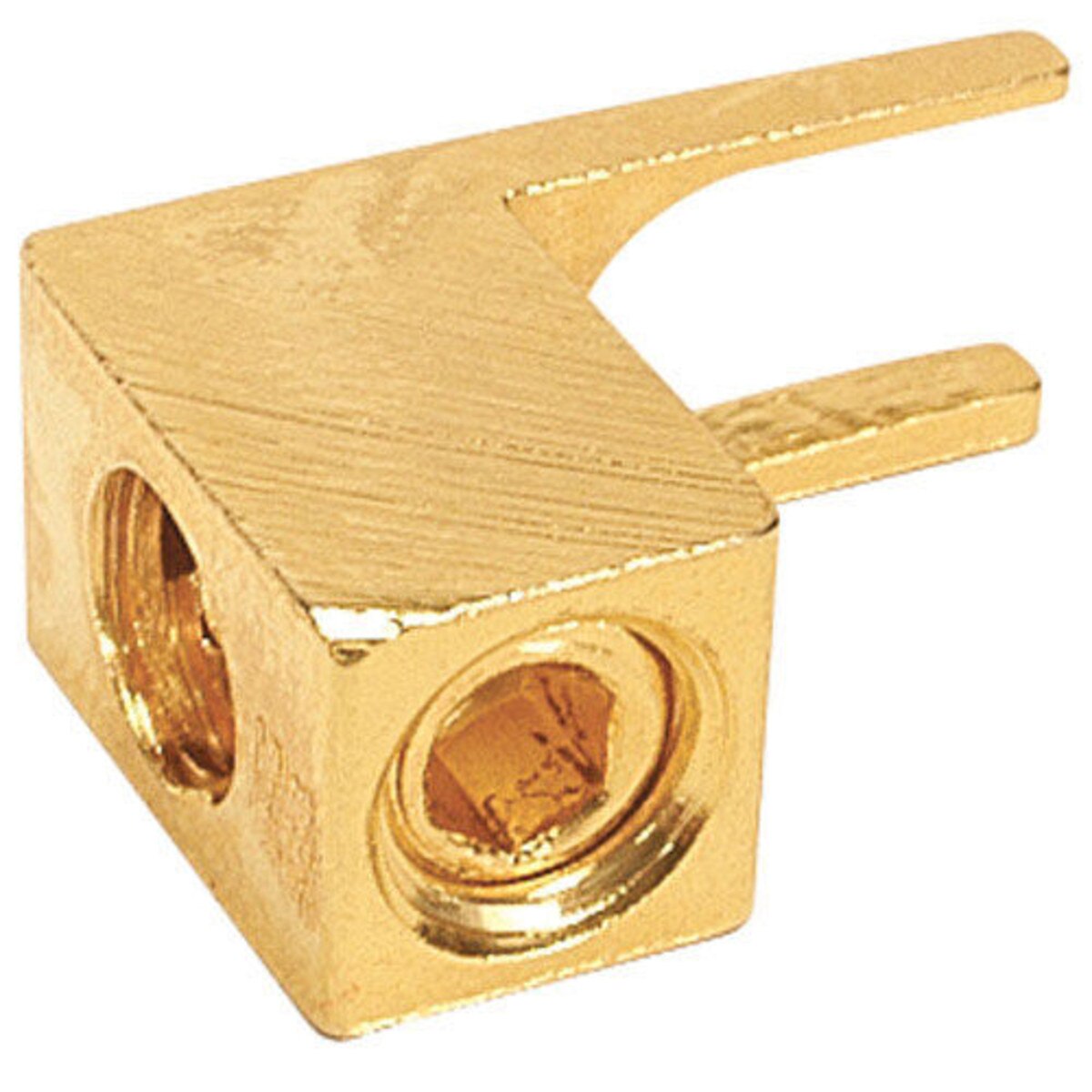 Parts Express Gold Plated Barrier Spade Lug Connector Screw Type